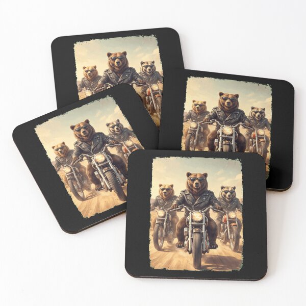 Item preview, Funny Bear Motorcycle Meme Animal Lover designed and sold by DoodleTortle.
