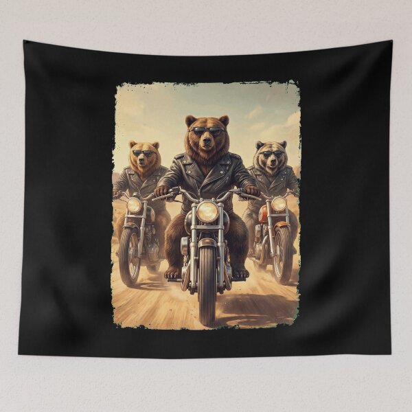 Item preview, Funny Bear Motorcycle Meme Animal Lover designed and sold by DoodleTortle.