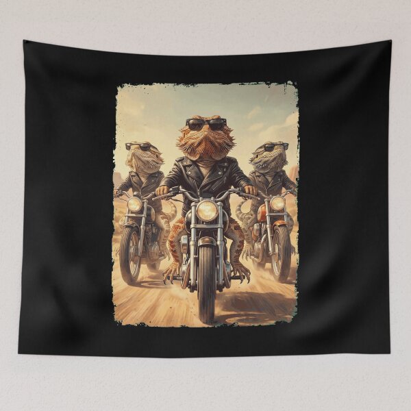 Item preview, Funny Bearded Dragon Motorcycle Meme Animal Lover designed and sold by DoodleTortle.