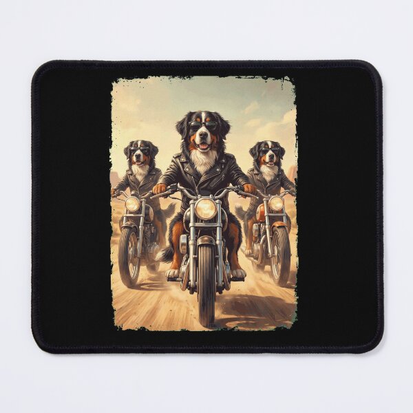 Item preview, Funny Bernese Mountain Dog Motorcycle Meme Dog Lover designed and sold by DoodleTortle.