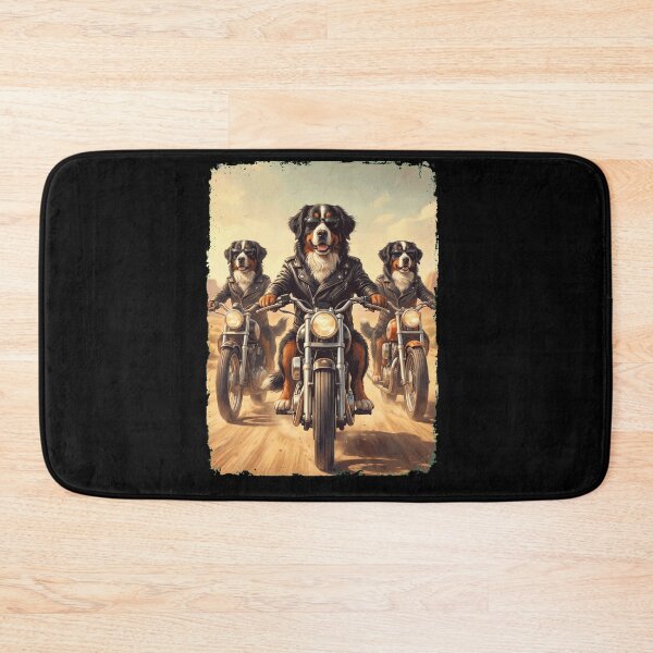 Item preview, Funny Bernese Mountain Dog Motorcycle Meme Dog Lover designed and sold by DoodleTortle.