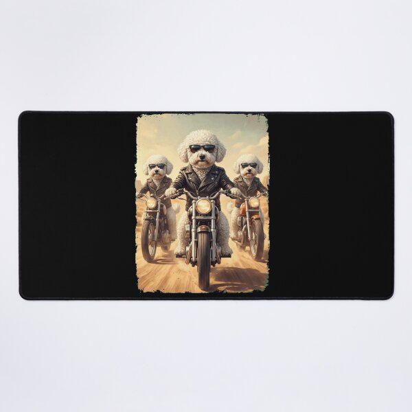 Item preview, Funny Bichon Frise Motorcycle Meme Dog Lover designed and sold by DoodleTortle.