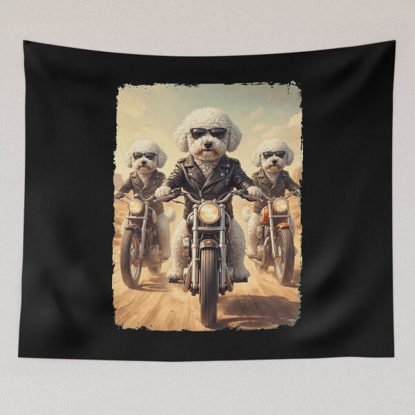 Item preview, Funny Bichon Frise Motorcycle Meme Dog Lover designed and sold by DoodleTortle.