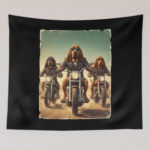 Item preview, Funny Bloodhound Motorcycle Meme Dog Lover designed and sold by DoodleTortle.
