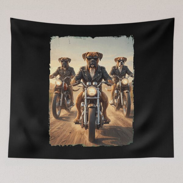 Item preview, Funny Boxer Dog Motorcycle Meme Dog Lover designed and sold by DoodleTortle.