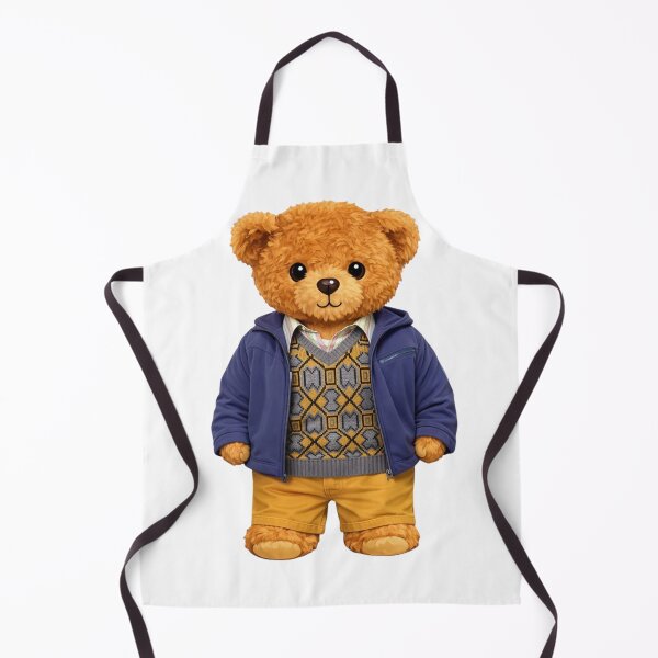 Item preview, Cute Preppy Bear in Purple Jacket and Fair Isle Vest Illustration designed and sold by CuteBear87.