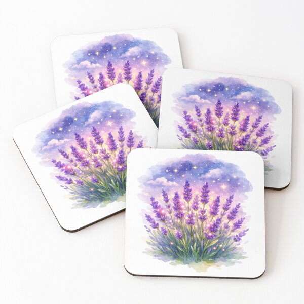 Item preview, Celestial Lavender Field Watercolor Art designed and sold by TessaraDesigns.