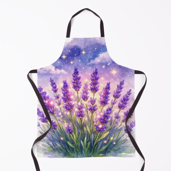 Item preview, Celestial Lavender Field Watercolor Art designed and sold by TessaraDesigns.