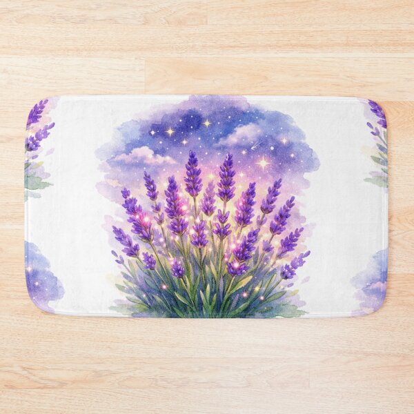 Item preview, Celestial Lavender Field Watercolor Art designed and sold by TessaraDesigns.