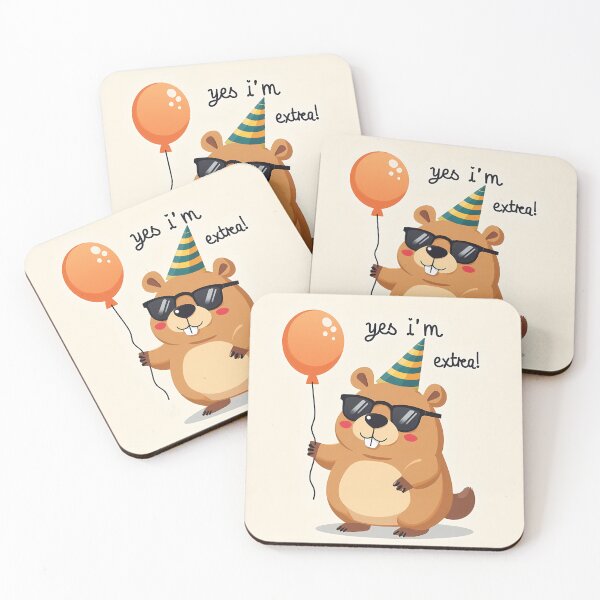 Item preview, Kawaii Capybara Wearing Party Hat & Sunglasses designed and sold by MY CREATIVE SHOP.