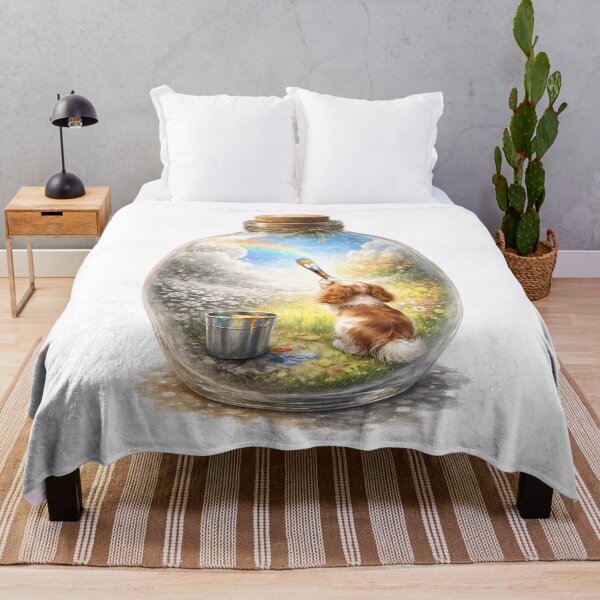 Item preview, Worlds in a Bottle – Artist Cavalier King Charles Spaniel – Rainbow Miniature World (Blenheim) designed and sold by SakuraWaStyle.