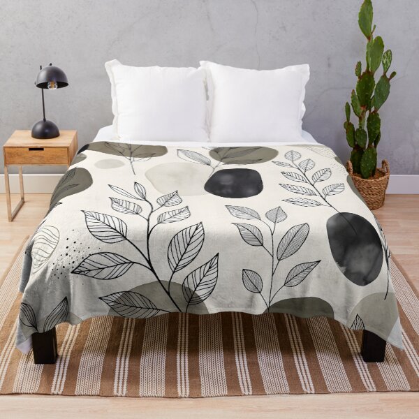 Item preview, Modern Botanical Lines – Minimal Leaf Pattern designed and sold by Hashola Designs.