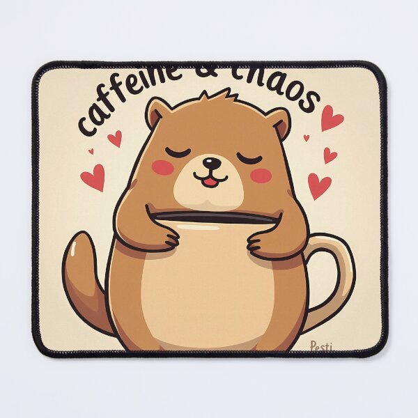 Artikelvorschau, Kawaii Capybara umarmt riesigen Kaffeebecher entworfen und verkauft von MY CREATIVE SHOP.