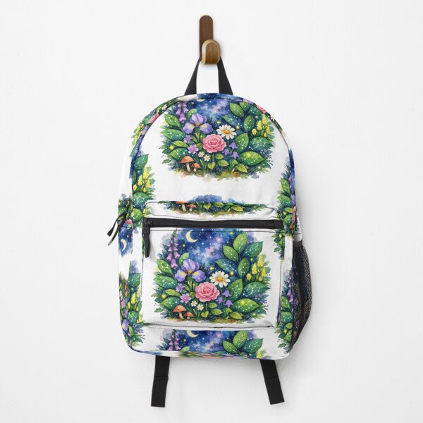 Item preview, Celestial Wildflower Garden Night Watercolor Art designed and sold by TessaraDesigns.
