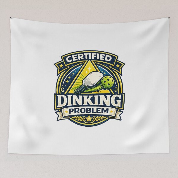 Item preview, Certified Dinking Problem Pickleball Badge Pickleball Player Gift Idea Kitchen Line Soft Game Humor  designed and sold by The Junto Shop.