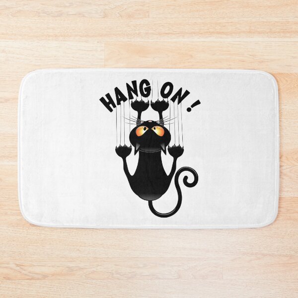 Item preview, "HANG ON !" Funny Cat Meme Hanging on designed and sold by BluedarkArt.