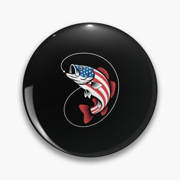 Item preview, Bass Fishing Fish American Flag Patriotic Fourth of July designed and sold by dischodetino.