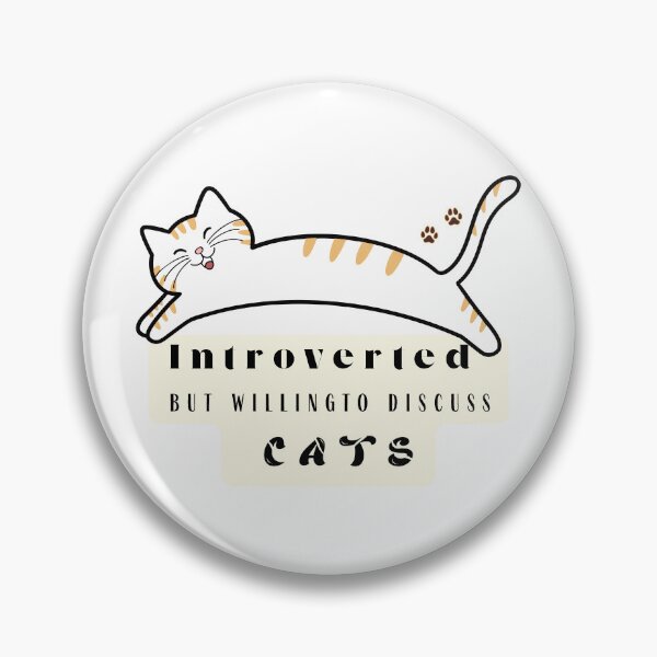 Item preview, Introverted But Willing To Discuss Cats Funny Cat Lover Cute Cat T-Shirt designed and sold by Soul Ink.