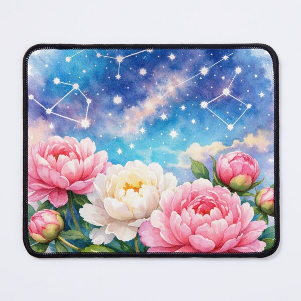 Item preview, Celestial Peony Constellation Watercolor Art designed and sold by TessaraDesigns.