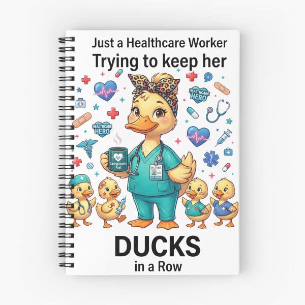 Item preview, Just a Healthcare Worker Trying to Keep Her Ducks in a Row – Cute Nurse Duck Design designed and sold by Winarrts.