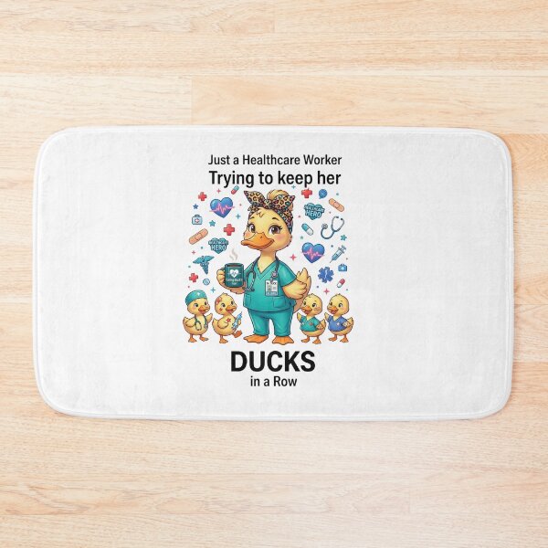 Item preview, Just a Healthcare Worker Trying to Keep Her Ducks in a Row – Cute Nurse Duck Design designed and sold by Winarrts.