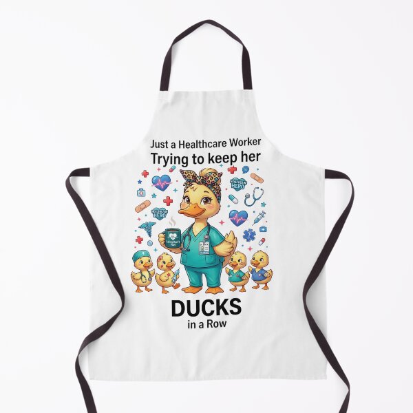 Item preview, Just a Healthcare Worker Trying to Keep Her Ducks in a Row – Cute Nurse Duck Design designed and sold by Winarrts.