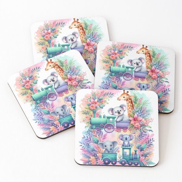 Item preview, Cute Animal Train Baby Safari Nursery Art designed and sold by Szpaku desart .