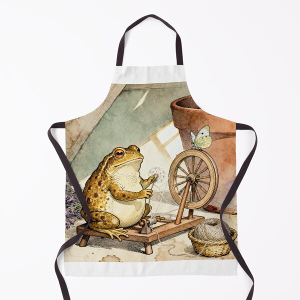 Item preview, Spinning Toad Cottagecore - Cozy Frog Art designed and sold by PictorialWhimsy.