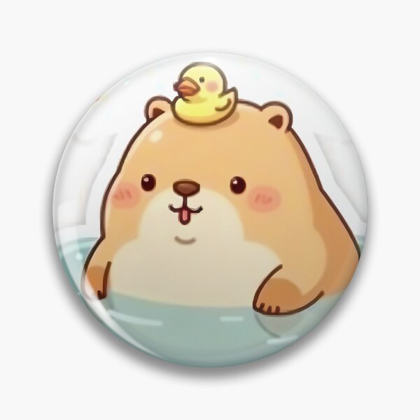 Item preview, Cute Chibi Capybara Chilling In Hot Spring designed and sold by MY CREATIVE SHOP.