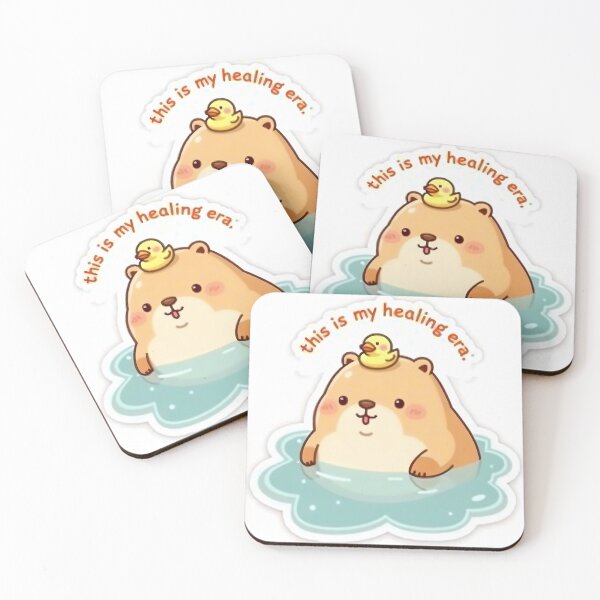 Item preview, Cute Chibi Capybara Chilling In Hot Spring designed and sold by MY CREATIVE SHOP.