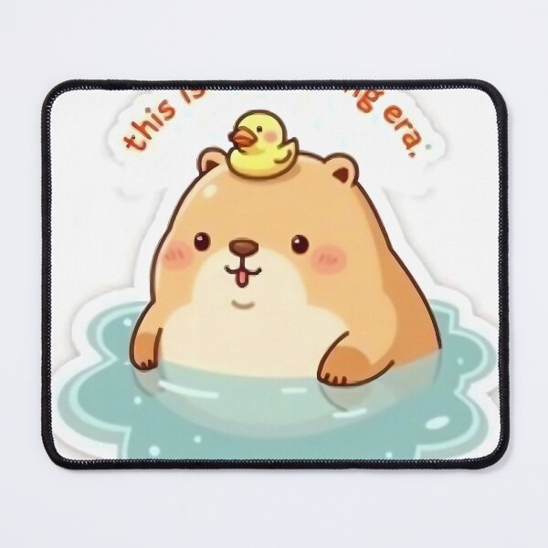 Artikelvorschau, Ein niedliches Chibi-Capybara entspannt in einer heißen Quelle entworfen und verkauft von MY CREATIVE SHOP.