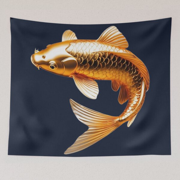 Item preview, Golden Koi Luxury Silk Aesthetic designed and sold by Prachodayat Artworks.
