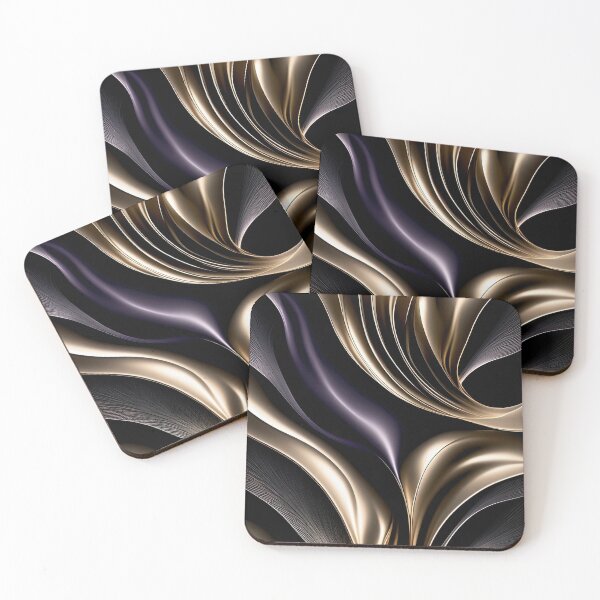 Item preview, Golden Flow - Luxurious Black and Gold Abstract Design designed and sold by FutureImaging.