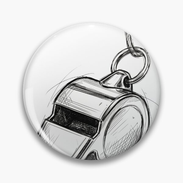 Item preview, Vintage Hand Drawn Athletic Coach Whistle designed and sold by TheBetaPattern.