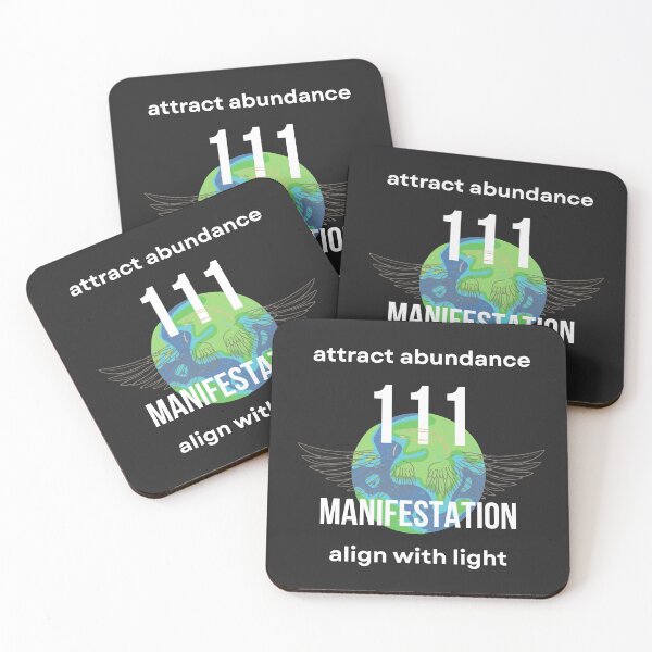 Item preview, 111 Manifestation Angel Number – Attract Abundance, Align With Light Spiritual Manifestation Typography Design designed and sold by CosmicQuietLab.