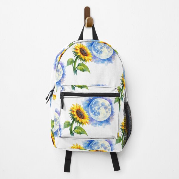 Item preview, Sunflower and Full Moon Watercolor Art designed and sold by TessaraDesigns.