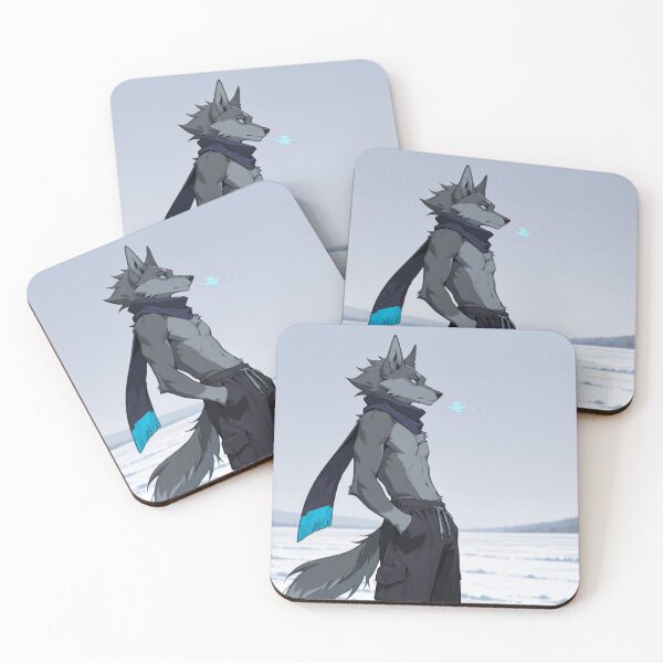 Item preview, Anthro Wolf Frost Accent | Furry Art Dark Winter Cold Aesthetic designed and sold by LexYote.