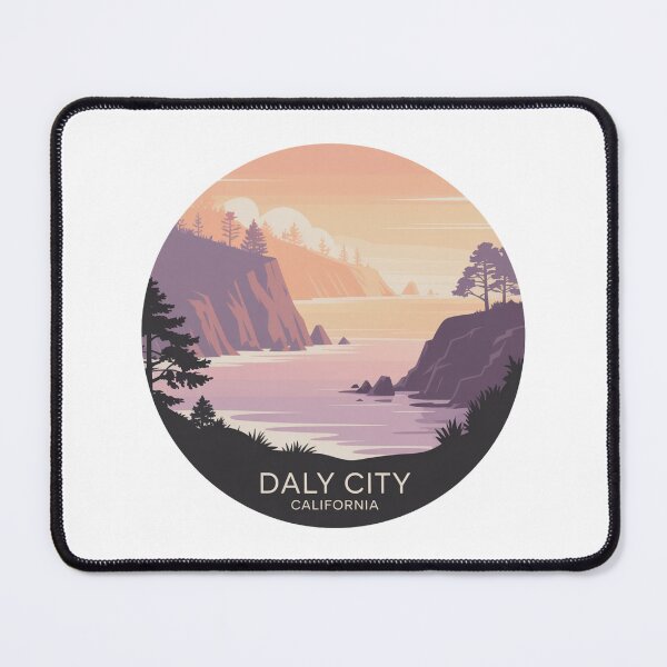 Item preview, Daly City California: Cliffs & Pines Illustration designed and sold by CircinusStore.