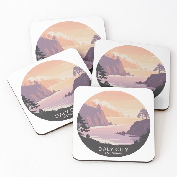 Item preview, Daly City California: Cliffs & Pines Illustration designed and sold by CircinusStore.