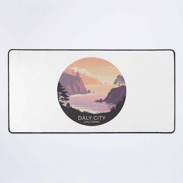 Item preview, Daly City California: Cliffs & Pines Illustration designed and sold by CircinusStore.