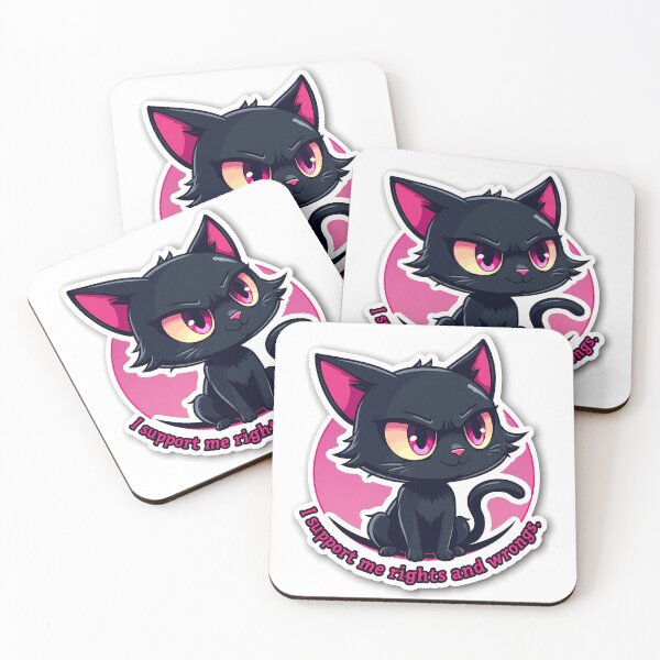 Item preview, Chibi Black Cat With Sassy Expression Giving Side designed and sold by MY CREATIVE SHOP.