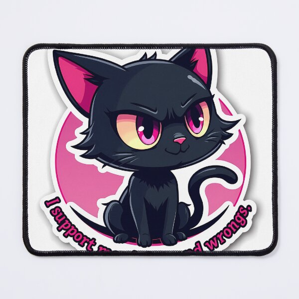 Item preview, Chibi Black Cat With Sassy Expression Giving Side designed and sold by MY CREATIVE SHOP.