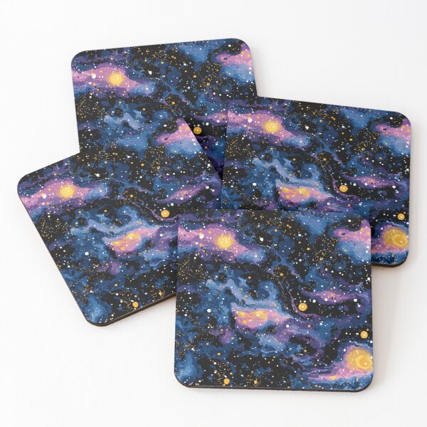 Item preview, Watercolor Nebula Galaxy Starfield Abstract Art designed and sold by NicolasGlowArt.