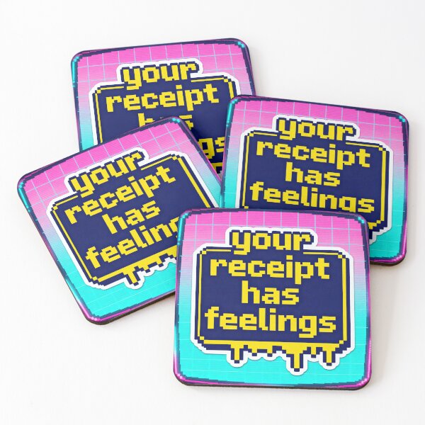 Item preview, Your Receipt Has Feelings - Retro Pixel Meme designed and sold by PictorialWhimsy.