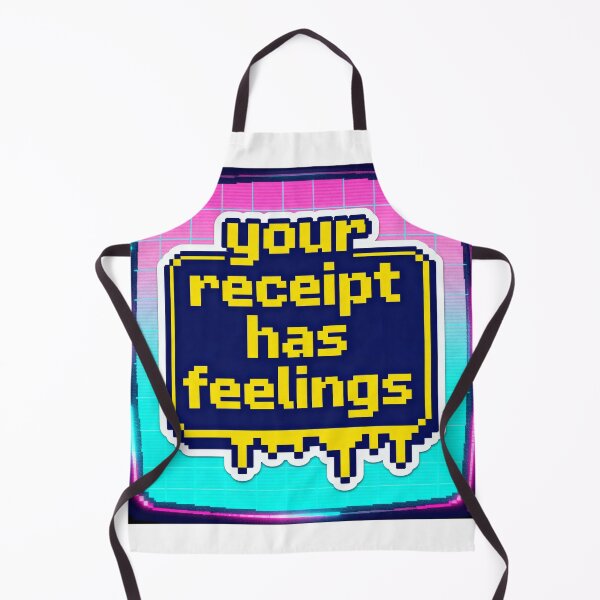 Item preview, Your Receipt Has Feelings - Retro Pixel Meme designed and sold by PictorialWhimsy.