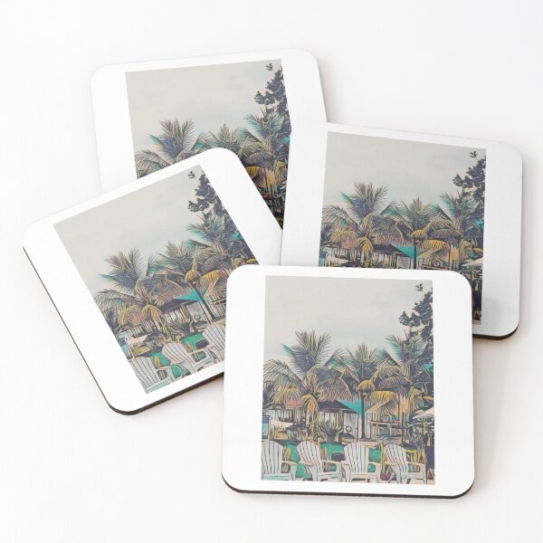 Item preview, Palm trees and chairs in summer designed and sold by SalomeMendoza.