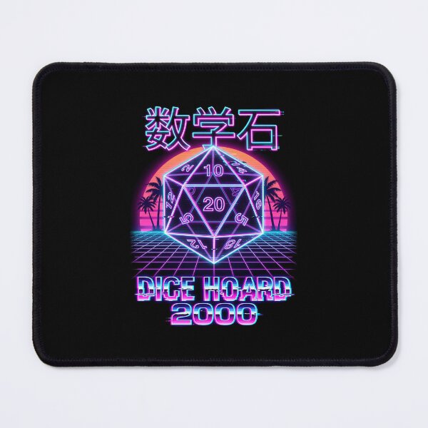 Item preview, Dice Hoard 2000 Synthwave D20 Tabletop RPG Vaporwave designed and sold by Fenay Designs.