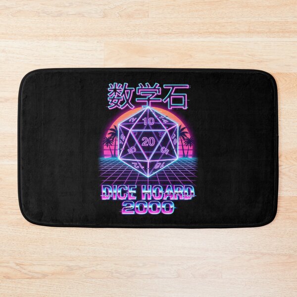 Item preview, Dice Hoard 2000 Synthwave D20 Tabletop RPG Vaporwave designed and sold by Fenay Designs.