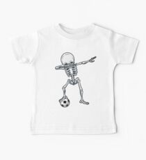 Dabbing Skeleton Soccer T Shirt Halloween Costume Skull Funny Scary Gifts Kids Boys Youth Men Baby Tee