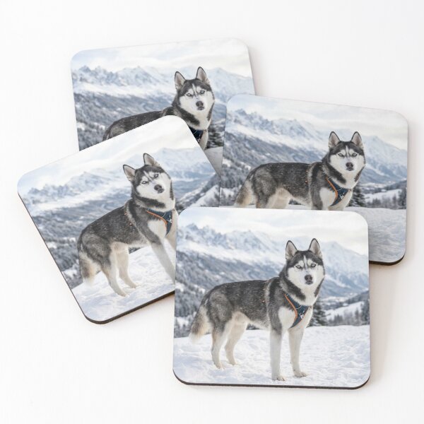 Item preview, Husky in the snowy mountains. designed and sold by Malisa345.